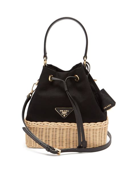 prada bucket bag canvas